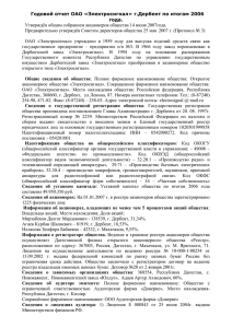 Годовой отчет ОАО «Электросигнал» г
