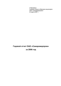 Текст годового отчёта за 2006 год