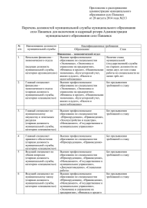Приложение к распоряжению администрации муниципального образования село Панаевск