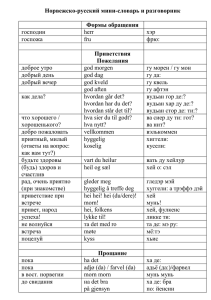 Норвежско-русский мини-словарь и разговорник