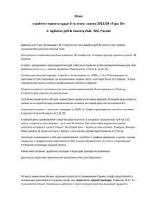 Отчет о работе главного судьи 9-го этапа сезона 2013/24 «Тура