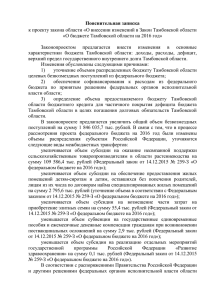 О внесении изменений в Закон Тамбовской области