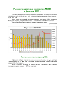 Обзор рынка стандартных контрактов ММВБ за февраль 2003г.