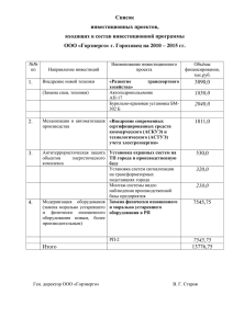 Расходы на инвестиции в расчетном периоде - sk