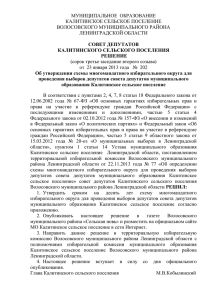 Решение СД № 202 Об утверждении схемы округа Калитино