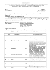 протокол - Администрация Грязинского района