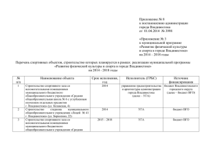 Приложение № 1 - Администрация города Владивостока