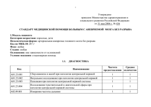 медицинской помощи больным с аневризмой мозга