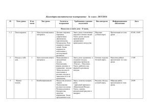 Календарно-тематическое планирование предмета «ИЗО» 3 «А»