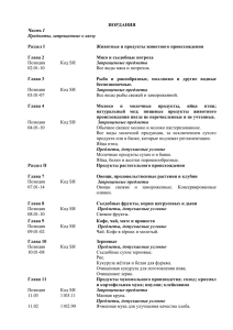 Позиция Код SH Все виды мяса и потрохов.