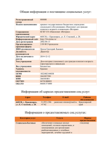 10.Общая информация о поставщике социальных услуг 2015