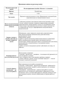 Конспект открытого урока русского языка