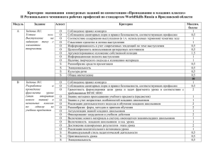 Критерии оценивания - Ярославский педагогический колледж