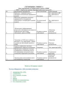 План мероприятий по профилактике гриппа и ОРВИ.