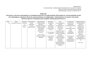 Приложение 1 к постановлению  администрации Анисимовского сельского поселения