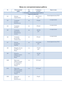 Цены на электромонтажные работы