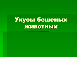 Укусы бешеных животных