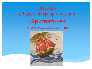 Визитная карточка ДОО "Бригантина"