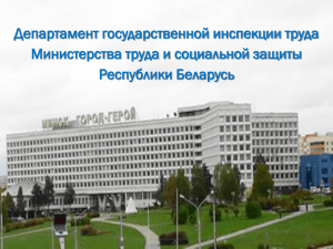 Департамент государственной инспекции труда Министерства труда и социальной защиты Республики Беларусь 1