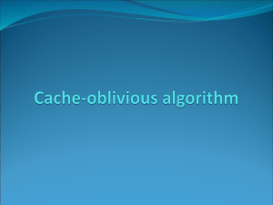 Cache-oblivious algorithm
