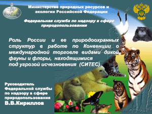 Министерство природных ресурсов и экологии Российской