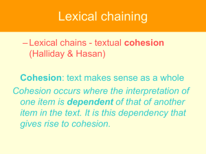 Lexical chaining