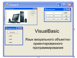Презентация к разделу "Программирование в среде Visual Basic".