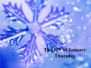 The 12 of January Thursday th