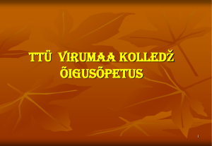 No Slide Title - Virumaa Kolledž