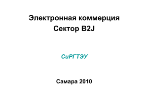 Электронная коммерция Сектор B2J СиРГТЭУ Самара 2010