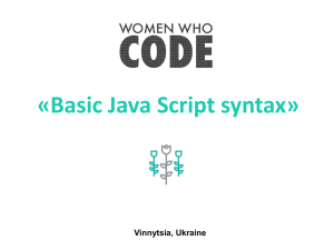 «Basic Java Script syntax» Vinnytsia, Ukraine