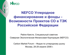 Возможности NEFCO / TGF в России