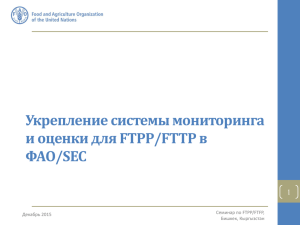 Укрепление системы мониторинга и оценки для FTPP/FTTP в