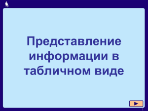 Табличный способ информации 5 класс