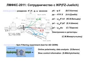 ЛМФКС-2011: Сотрудничество с IKP(FZ-Juelich)