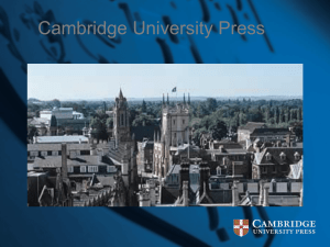 1. Cambridge Histories On-Line