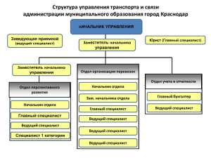 Структура управления транспорта и связи администрации