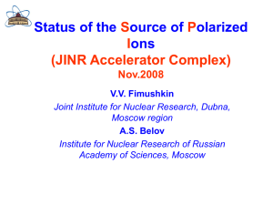 Source of Polarized Deuterons (JINR Accelerator Complex)
