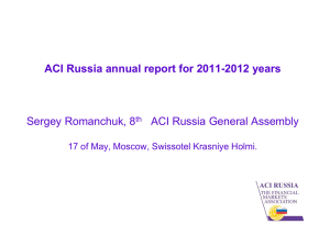 ACI President report