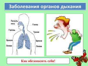 Заболевания органов дыхания Как обезопасить себя!
