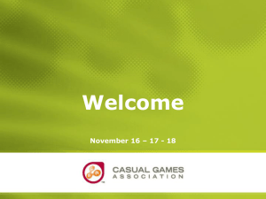 November 16 – 17 - 18 - Casual Games Association