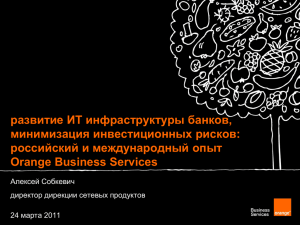 Собкевич Алексей, Orange Business Services в России