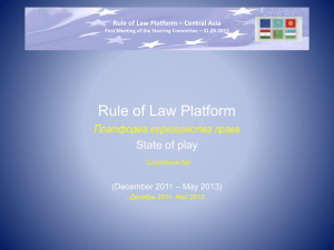 Rule of Law Platform – Central Asia - EU