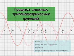 Графики сложных тригонометрических функций Выполнила: