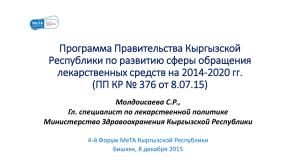 Программа Правительства Кыргызской Республики по развитию