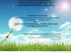 Министерство образования Нижегородской области Государственное бюджетное образовательное учреждение дополнительного профессионального образования