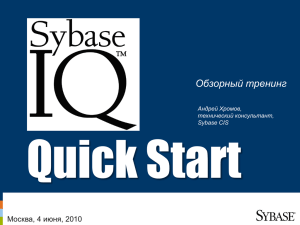 Sybase IQ - BI аналитика