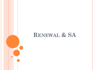 Renewal & SA