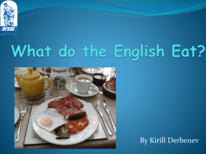 What do the English Eat?