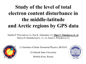 Study of the level of total electron content disturbance in the middle-latitude